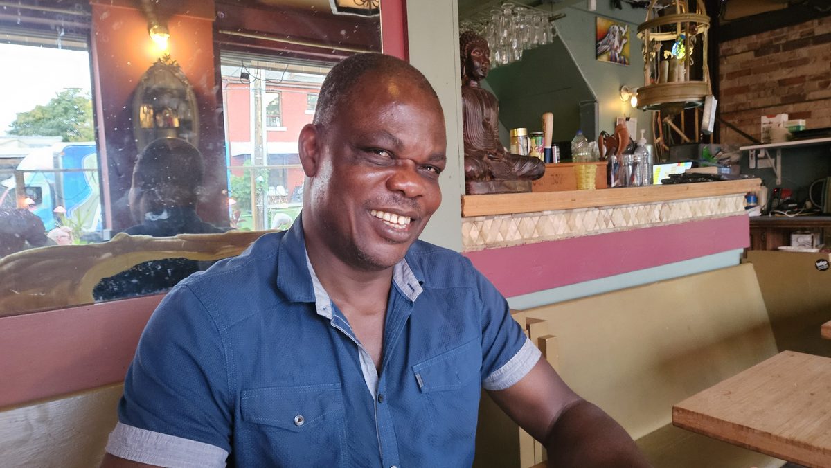 Rufus Paschal enjoying dinner with friends